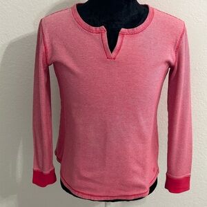 T by Talbots Striped Split-Neck Top